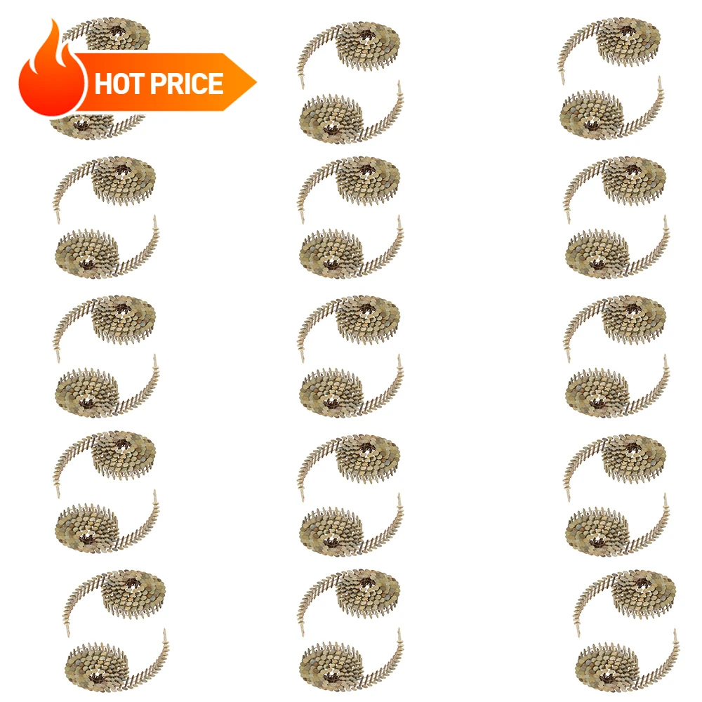 Clous à bobine inclinés à 15 degrés, 0.12 × 7/8 pouces, clous de toit à tête ronde complète, 3600 pièces