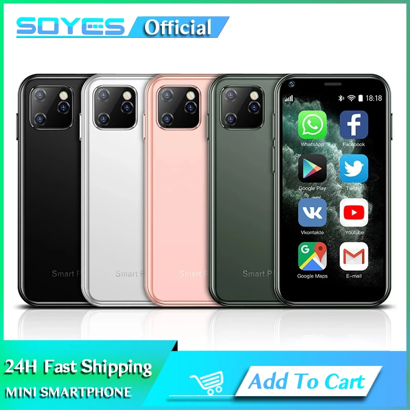 super mini smartphone android 1gb de ram 8gb rom 25 quad core google play store 3g pequeno celular celular soyes xs11 01