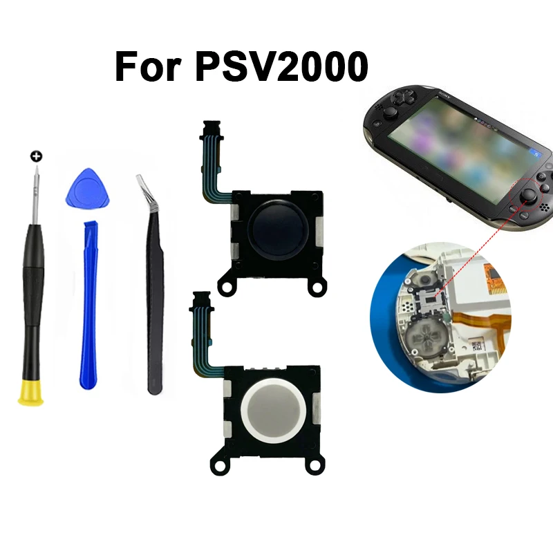 Replacement Analog Joystick Stick for PS Vita PSV 2000 PCH-2000 Left & Right Controller Thumb Stick 3D Button Module Re