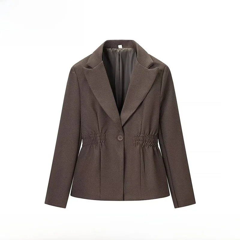 

Новый женский модный однотонный костюм-пиджак EVEA, осенне-зимний, универсальный, из полиэфирного волокна, с длинными рукавами, стандартной длины