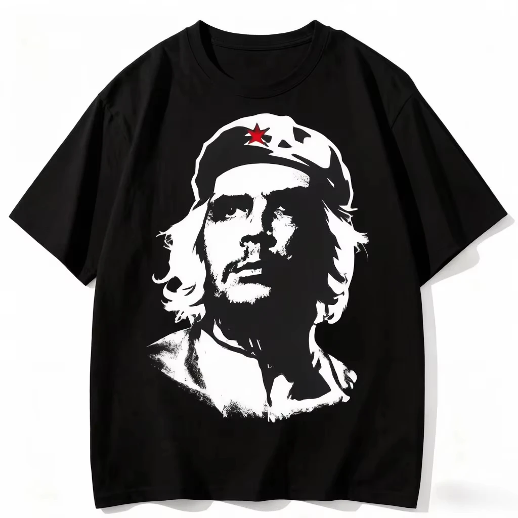 The Che Guevara Printed T-shirt  Featuring A Brand-new Style and A Relaxed Fit  Is A Highly Fashionable Cultural Symbol for Men.