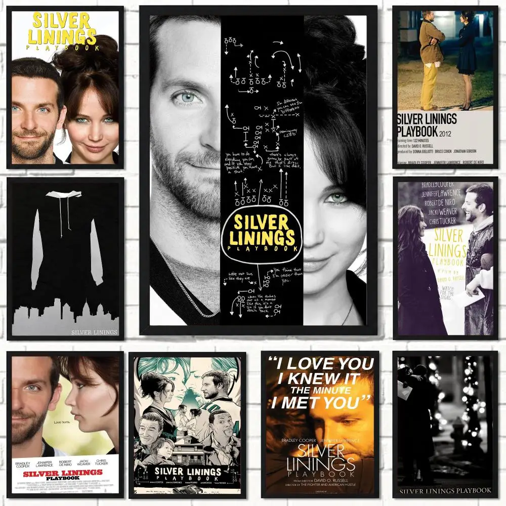 classic movie S-Silver Linings Playbook-K Poster Self Adhesive Wall Decor for Modern Home Cafe Office and Bar