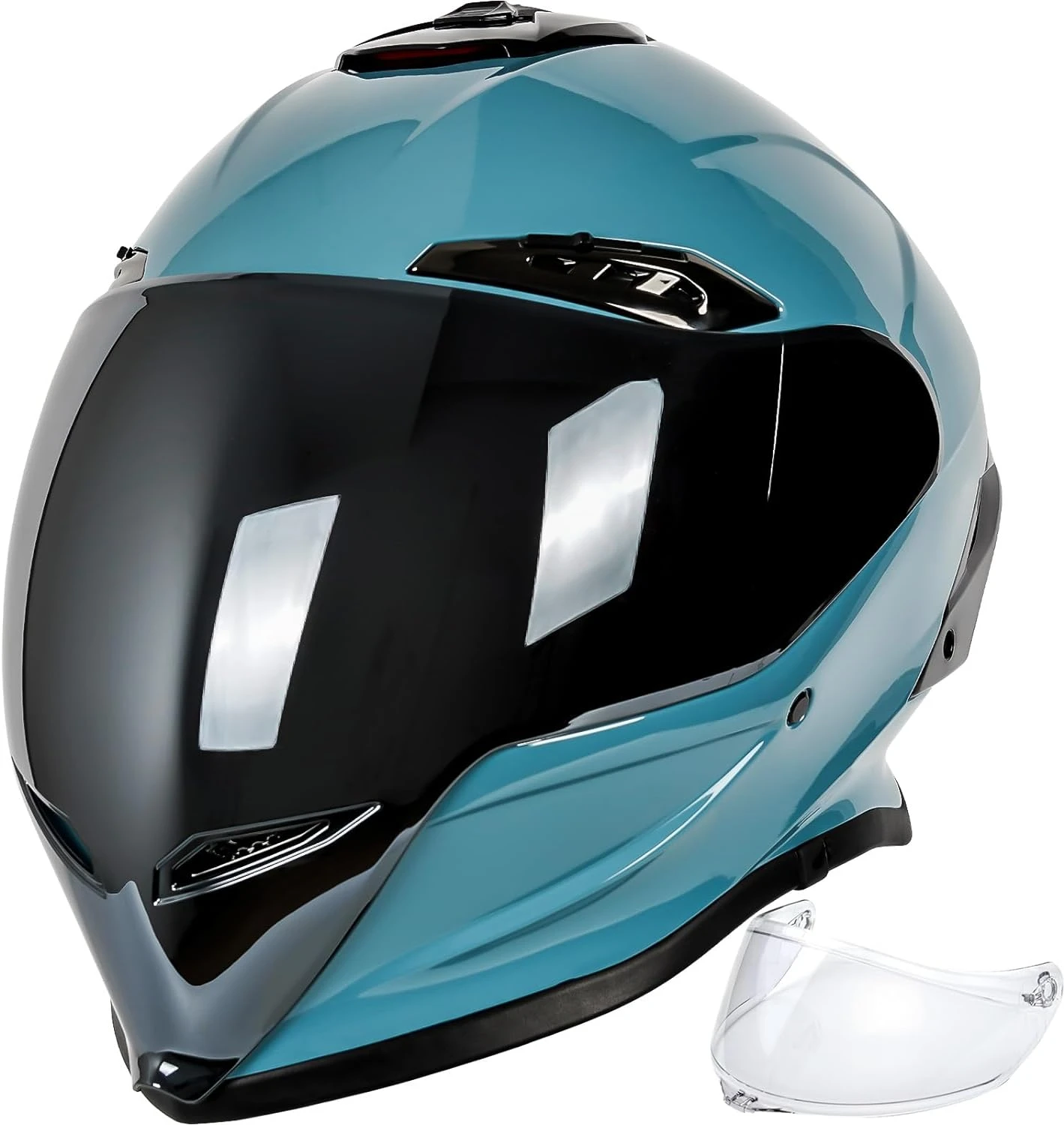 

Full Face Helmet - Street Dirt Bike ATV Off-Road Racing Motorcycle Motocross Helmet with Transparent Visor- DOT Certified