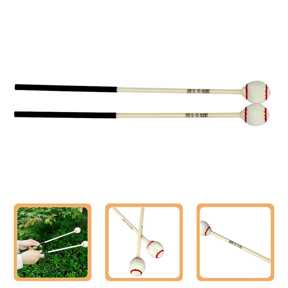 

1 Pair Marimba Mallet Drum Stick Tongue Drum Mallets Durable Percussion Stick Musical Instrument Accessories Xylophone Mallets
