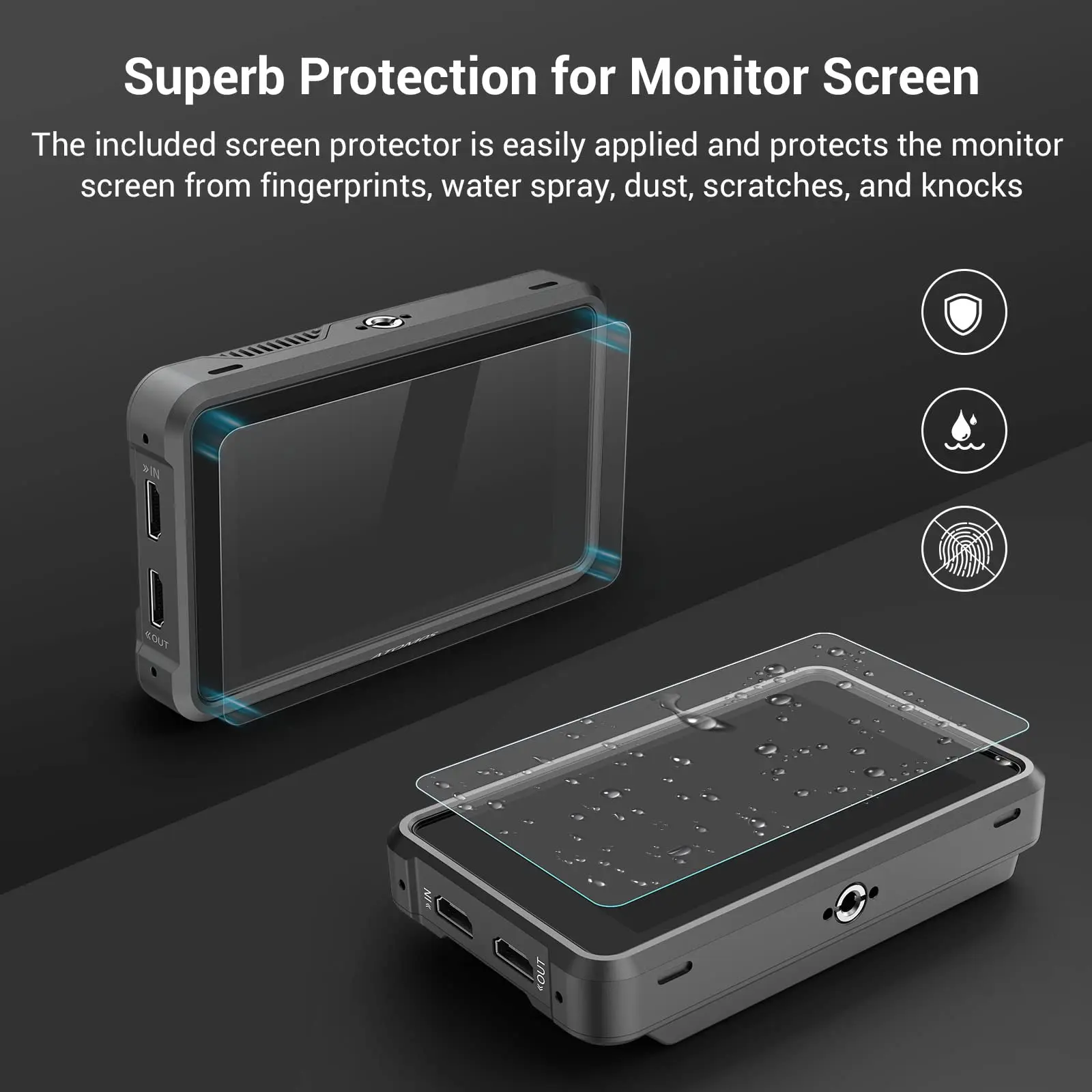 SmallRig Cage Kit for Atomos Ninja V/Ninja V+ with Cage Sunhood Screen Protector Silicone Case for Monitor and Screen Protection