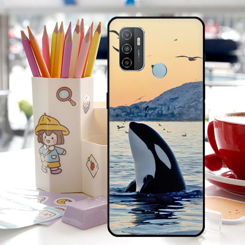 Killer Whale Orca For Oppo A40 A60 A80 A94 A74 A54 A15 A18 A38 A58 A78 A98 A16 A76 A96 A91 A57 A77 A5 Pro Case view 4