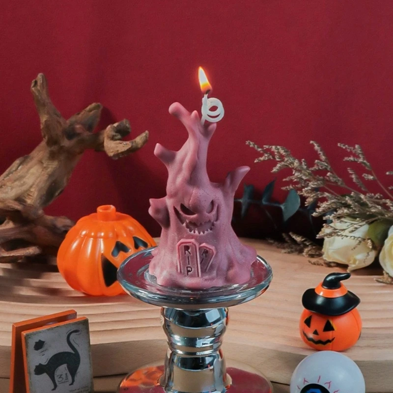 Creative Halloween Ghostly Silicone Molds with Specter Stump for Crafts