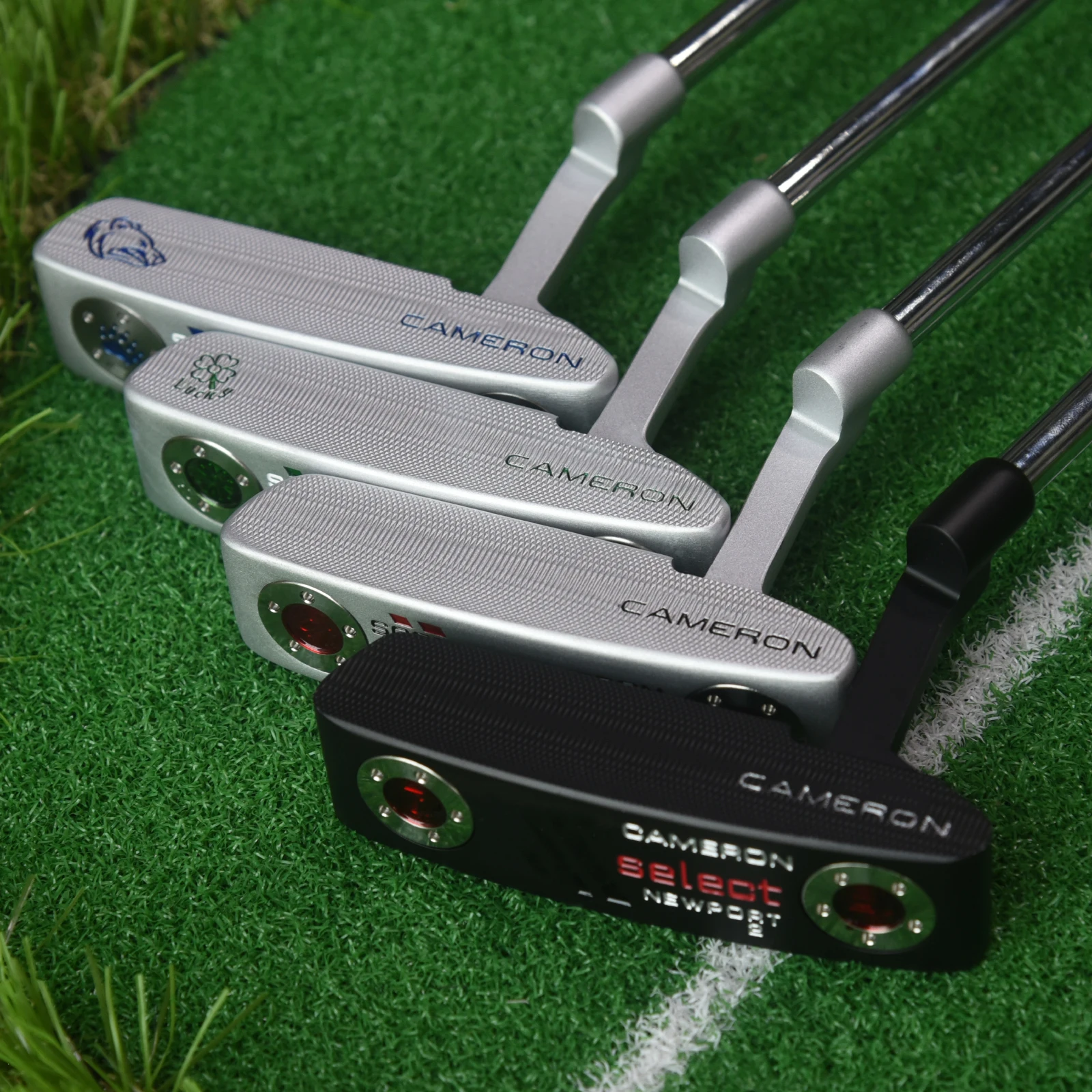 Straight Golf Putters com tampa de cabeça, Super Stroke Select, Quadrado 2, Eixo de aço, 32 a 35 \