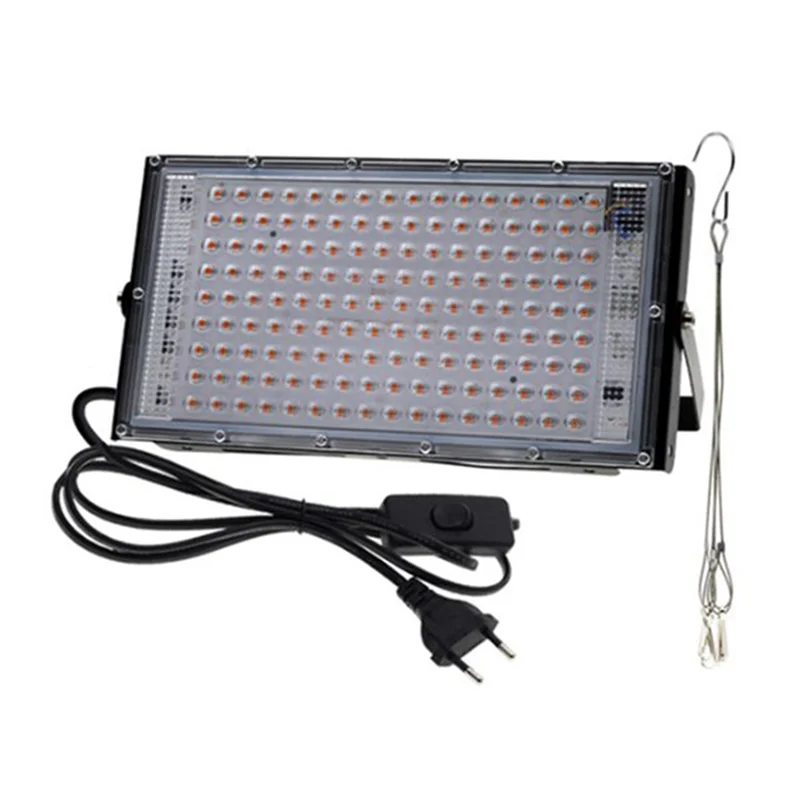 مصباح نمو LED للنباتات بقدرة 500 وات، مصباح نباتي كامل الطيف، إضاءة نمو الدفيئة، قابس الاتحاد الأوروبي-[Qahk]