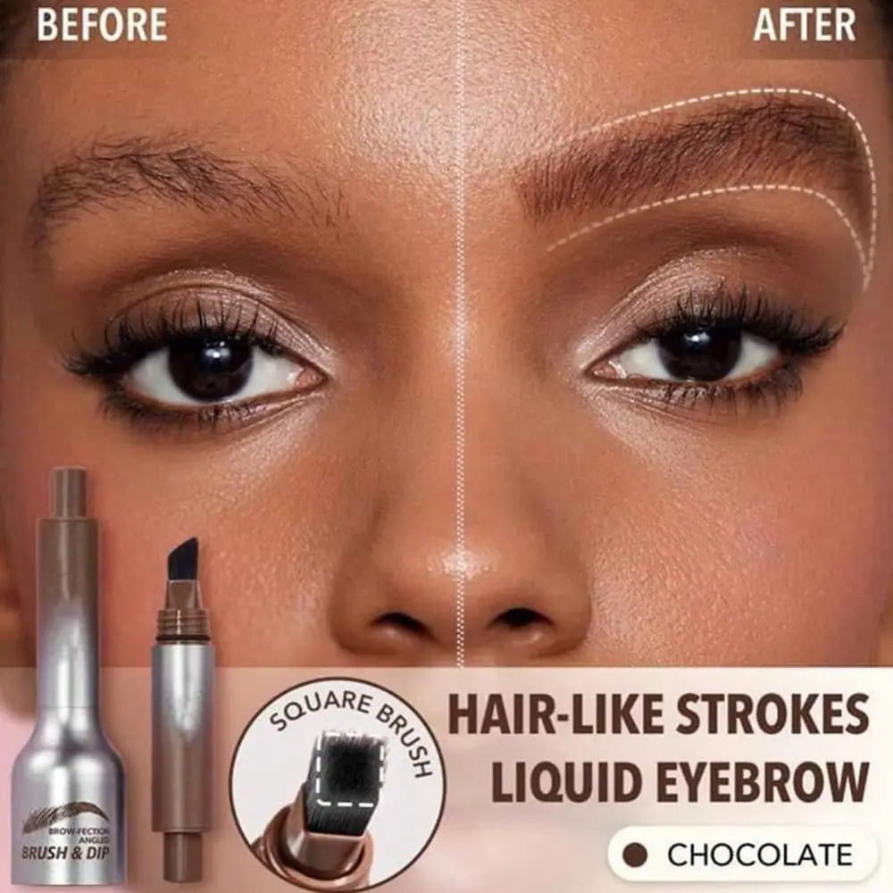 Lápiz de cejas resistente al agua, tacto similar al cabello, secado rápido, cepillo para cejas en ángulo, cepillo en ángulo, uso multifuncional, tinte para cejas