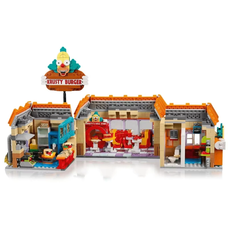 Nuevos bloques de construcción Street View, modelo de arquitectura, hamburguesa, restaurante, bloques de construcción modulares, juguetes de regalo, conjunto de ensamblaje DIY