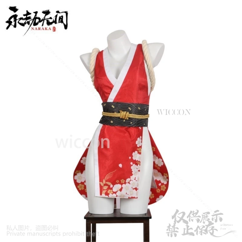 Anime Comic Mortal Kombat Cos Mai Shiranui traje Sexy Macacão Fantasia Lutadores para meninas mulher festa de Halloween personalizado
