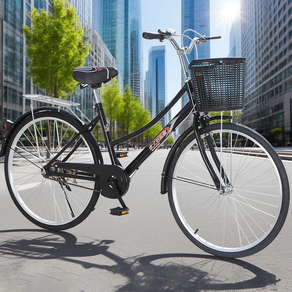 

Korean Version 24 Inch Women's Leisure Bike Commuter Bicycle 26 Inch Regular City Bike for Cycling And Commuting