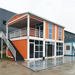 Movable Container House Double Storey Villa With Terrace 2 Unit Modular Office Homestay Hotel Holiday House Activity Room