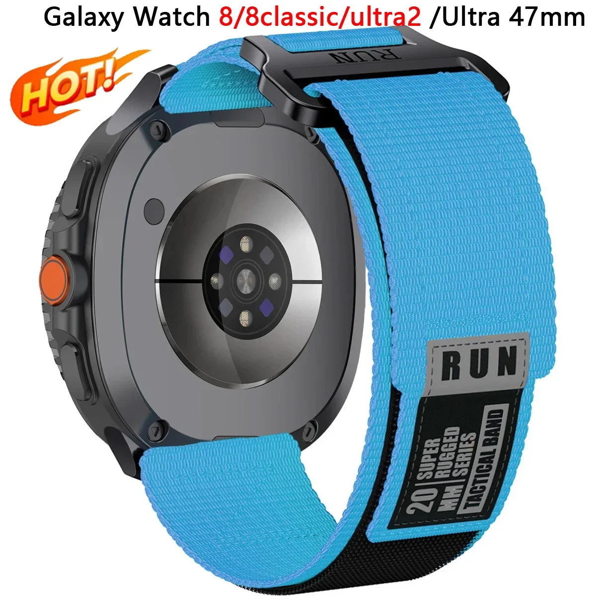Quick Fit Nylon Band for Samsung Galaxy Watch 8 ultra2/8Classic Wristband Sport Bracelet for Samsung Galaxy7 Ultra 47 Aaccessory