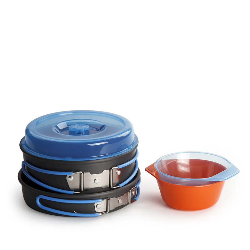 Camping Cookware Backpacking Pot Pan Bowls Kit Outdoor Pot Cooking Set Tableware Hiking Picnic Equipment