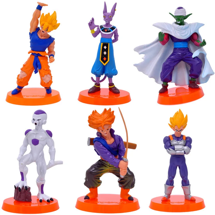 Dragon Ball Super Goku Vetega Majin Buu Freeza Beerus Whis Mark Karin Gotenks PVC Figures Anime Collectiable Model 1Set Toys