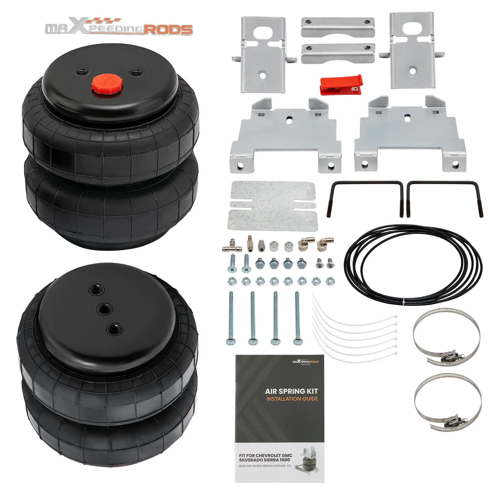 MaXpeedingrods Air Spring Bag Tow Assist Rear Overload Level For Sierra Silverado 1500 2007-2018 2WD/4WD 5000 LB