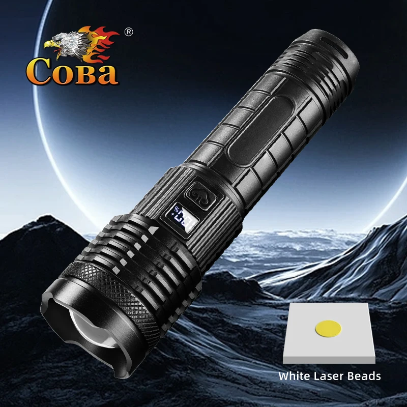 

Powerful LED Flashlight Super Bright Rechargeable Portable Ultra Power Torch lamp Outdoor Emergency White Laser Camping Lantern