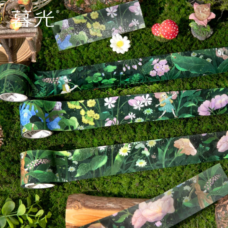 

1pcs/1lot Decorative Adhesive Tapes Dream Forest Junk Journal DIY Paper Japanese Masking Scrapbooking Stickers