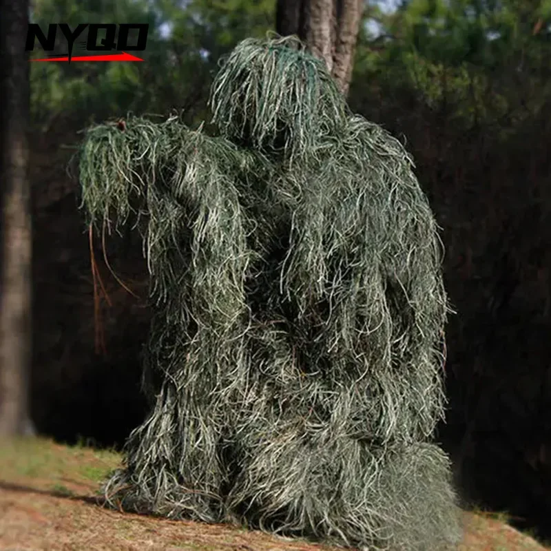 CS Camouflage Geely Set Outdoor Training Chicken Eating Camouflage Set Player Camouflage ghillie suit  tactical uniform