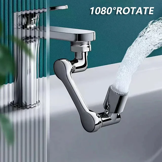 1080 °   Obrotowa głowica rozpylająca do kranu 2 tryby natryskiwania Uniwersalny kran łazienkowy Przedłużacz Adapter Aerator