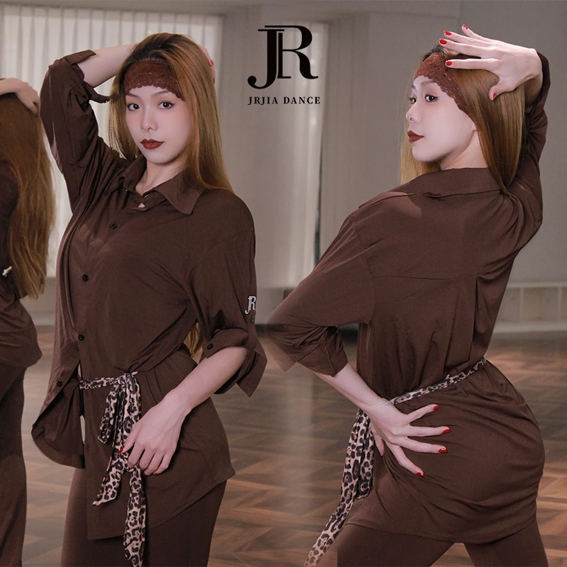 

JIA Новый универсальный свободный женский танцевальный топ irt для занятий латинскими танцами orm Lazy Sle для похудения для различных танцев