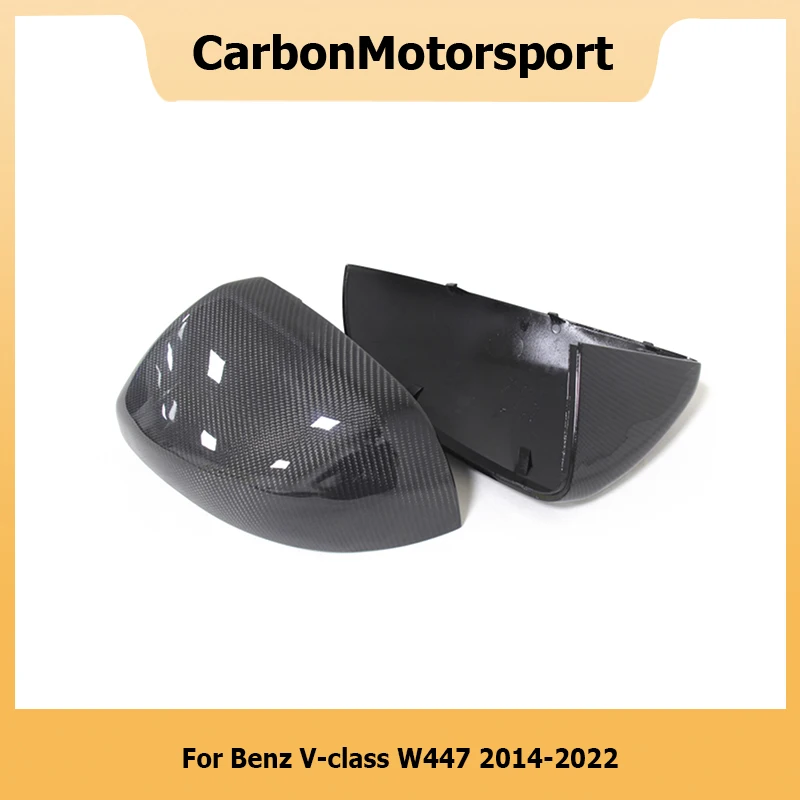 ABS Covered with Real Carbon Fiber Side Door Rearview Mirror Cover For Mercedes For Benz V-class W447 14 15 16 17 18 19 20 21 22