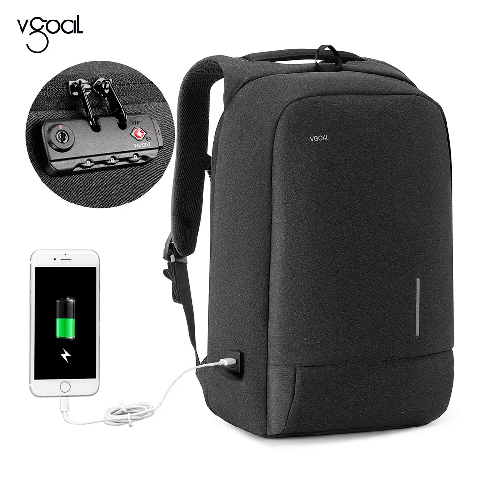 VGOAL Men's Backpack Anti-theft 13.3/15.6/17.3 inch Male Waterproof College Students School Backpack for Teenage Boys 2024