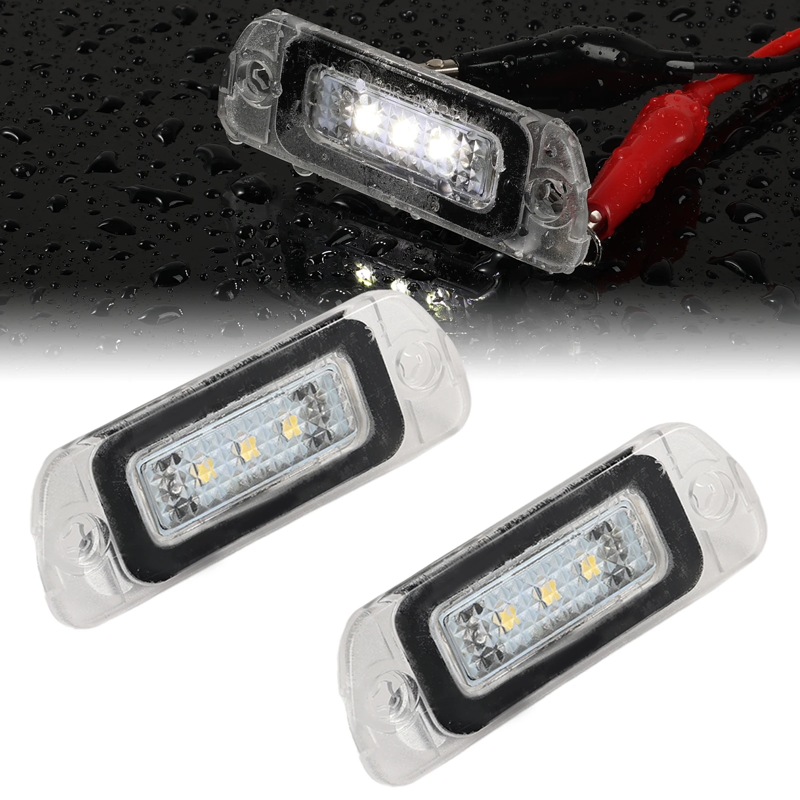 2X For Mercedes Benz ML Class ML 230 270 350 1998-2005 For ML W164 500 2005-2011 R300 LED Number License Plate Light No Error