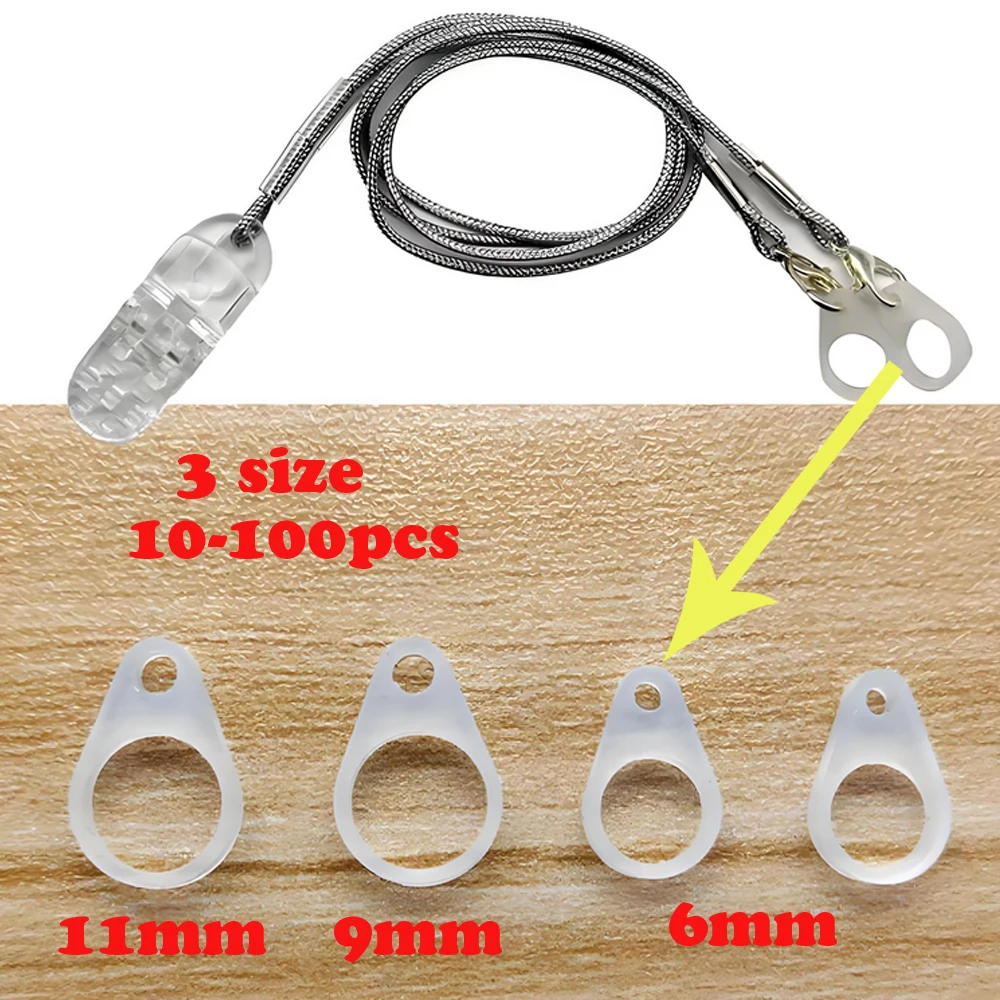 

10-100pcs Hearing Aid Anti Lost Lanyard Silicone BTE Hearing Aid Clip Adaptor Replacement Accessories 11mm, 9mm, 6mm