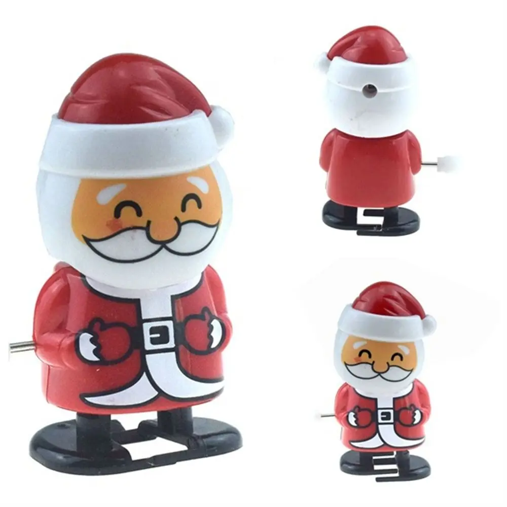 Christmas Series Wind-up Toys Santa Claus Jumping Toys Christmas Clockwork Toys Elk Snowman Cartoon Santa Walking Doll