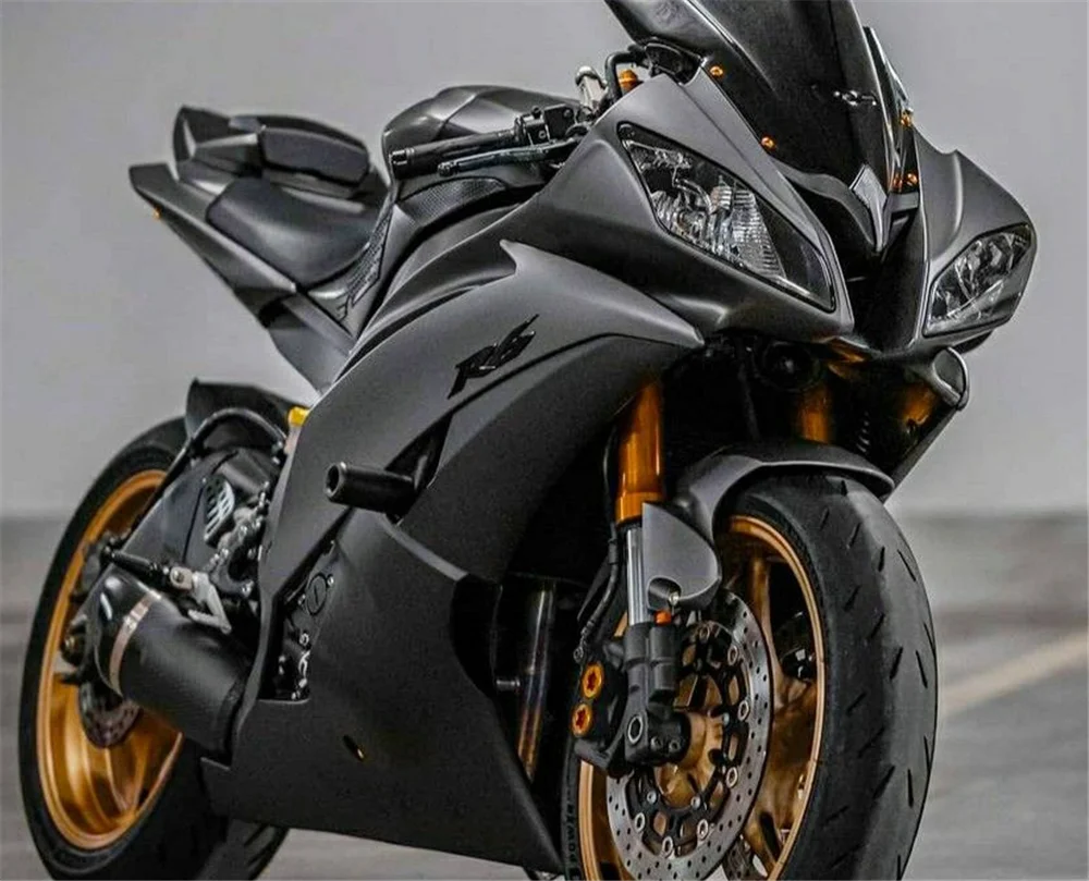 Kit de carenados aptos para Yzf R6 2008 2009 2010 2011 2012 2013 2014 2015 2016 conjunto de carrocería de inyección negro mate gris