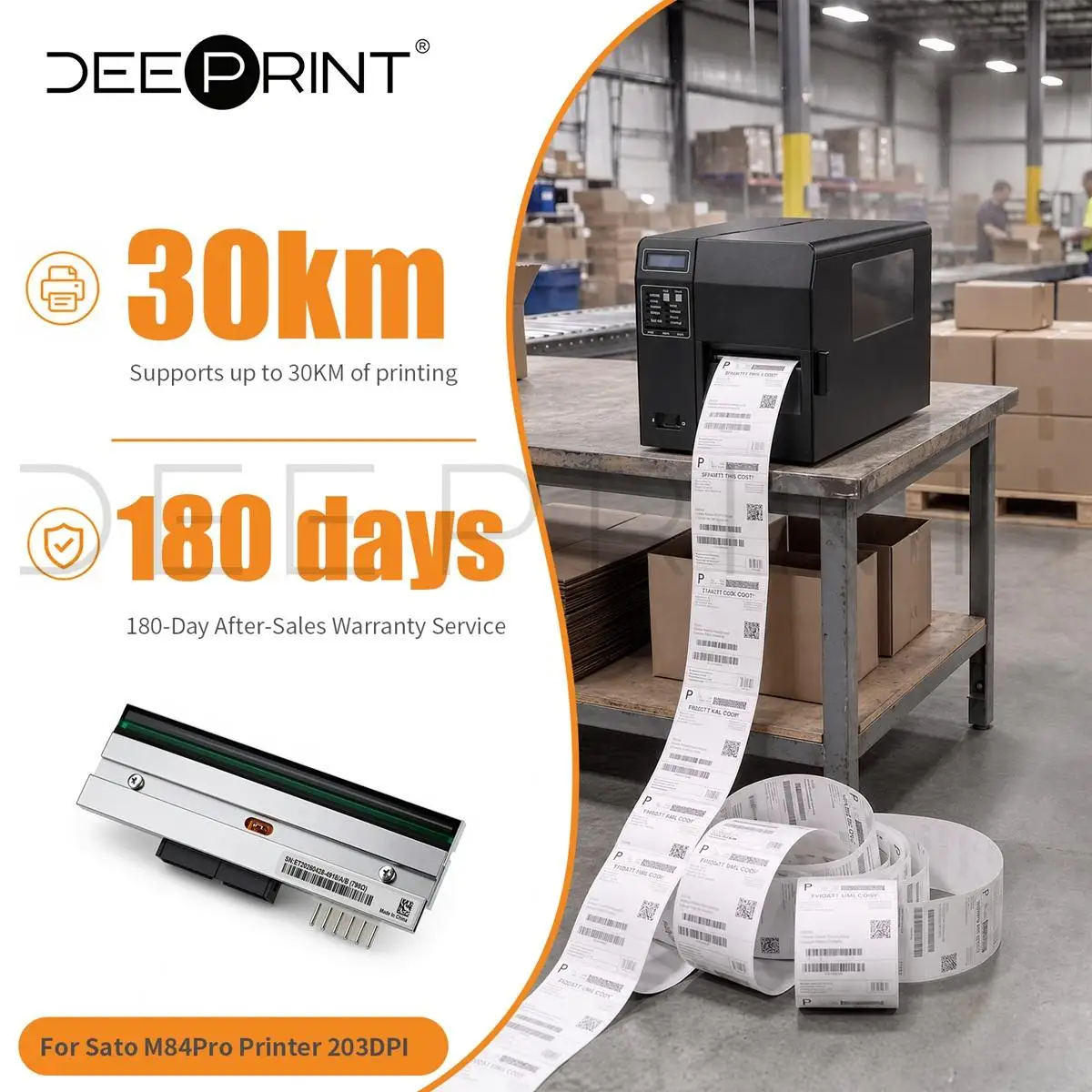 203DPI Printhead for Zebra M84Pro Printer Print Head WWM845800 | 180-Days Warranty