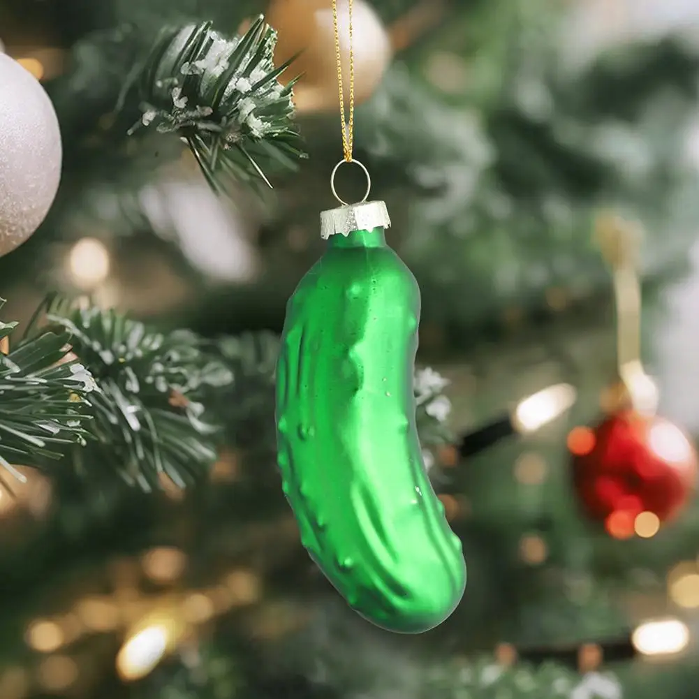 3/1 stücke Weihnachten Gurke Anhänger Glas Gurke Hängende Ornamente Baum Dekoration Für Schlafzimmer Wohnzimmer Handwerk Anhänger Tags