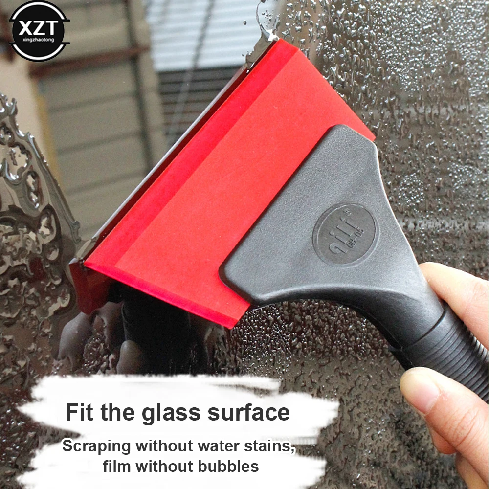 

Rubber Blade Handled Squeegee Car Wash Tinting Window Cleaning Scraper Glass Wrap Film Vinyl Bubble Remove Tool