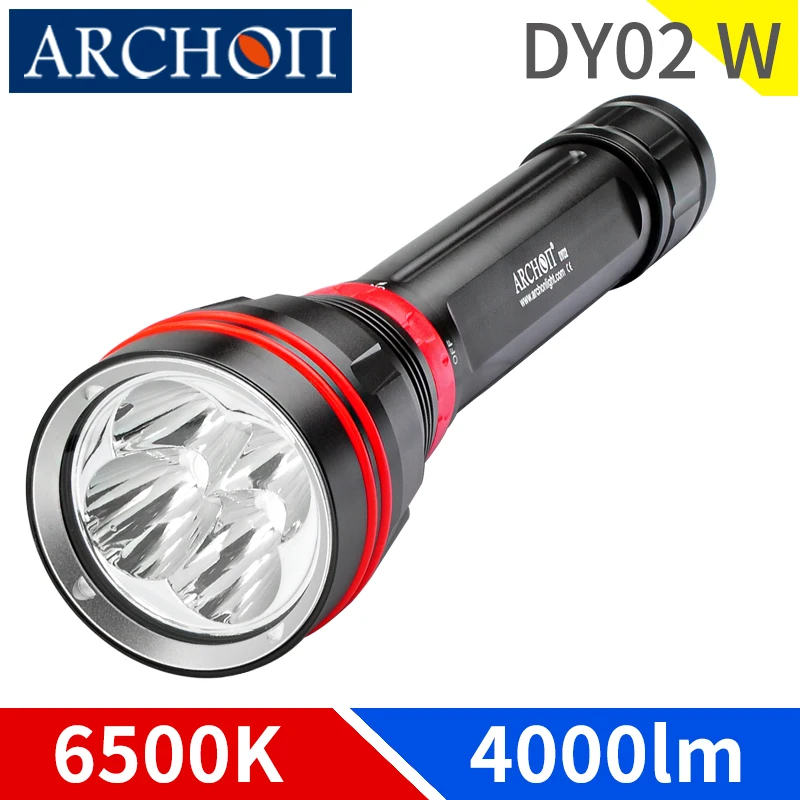 Archon DY02 torcia subacquea 4000 lumen Super Wy08 Led luci subacquee luci di immersione notturna caricabatteria opzionale 26650