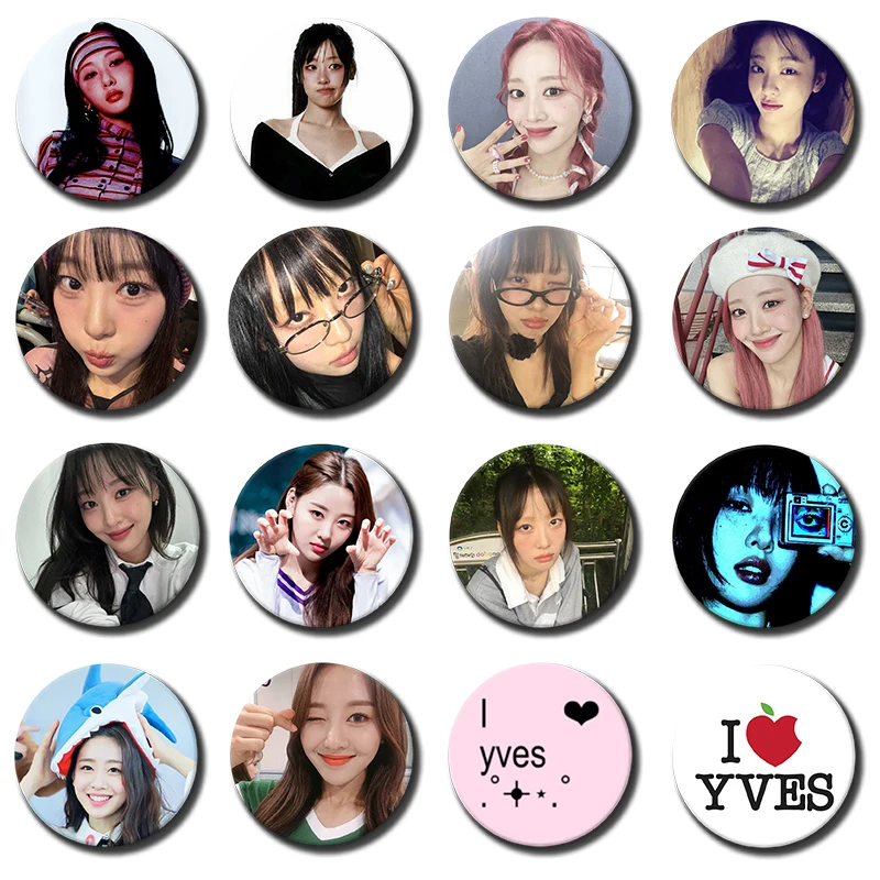 Kpop Singer YVES Soft Button Pins LOONA Kawaii Ha Soo-young Brooch Badge Bag Hat Clothing Decor Accessories Fans Collect Gifts