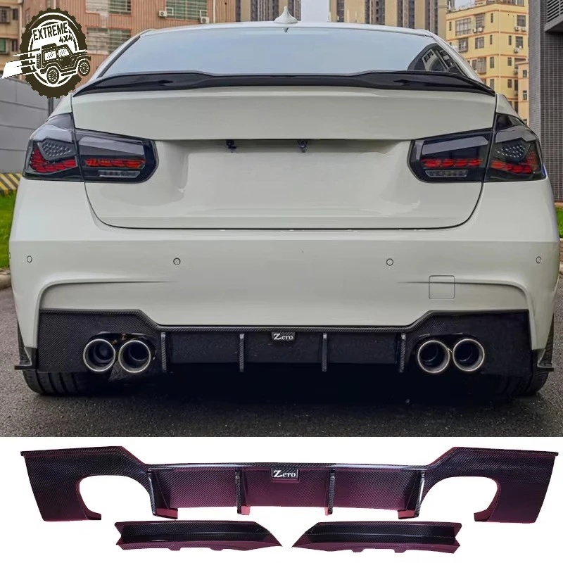 

For BMW F30 F31 3 Series 2013-2019 M-Sport Wet Carbon Fiber Car Body Kit Spoiler Blade Splitter Rear Bumper Exterior Accessories