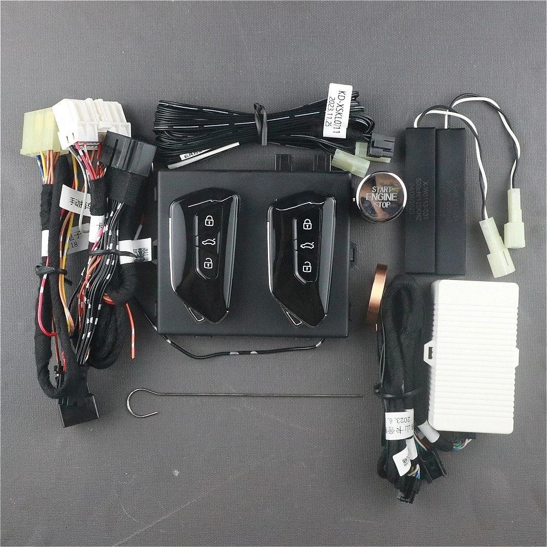 

Для Volkswagen VW Tiguan Passat Bora Golf Lavida Добавить кнопку запуска и остановки двигателя, дистанционный ключ, стартер, управление через приложение без ключа