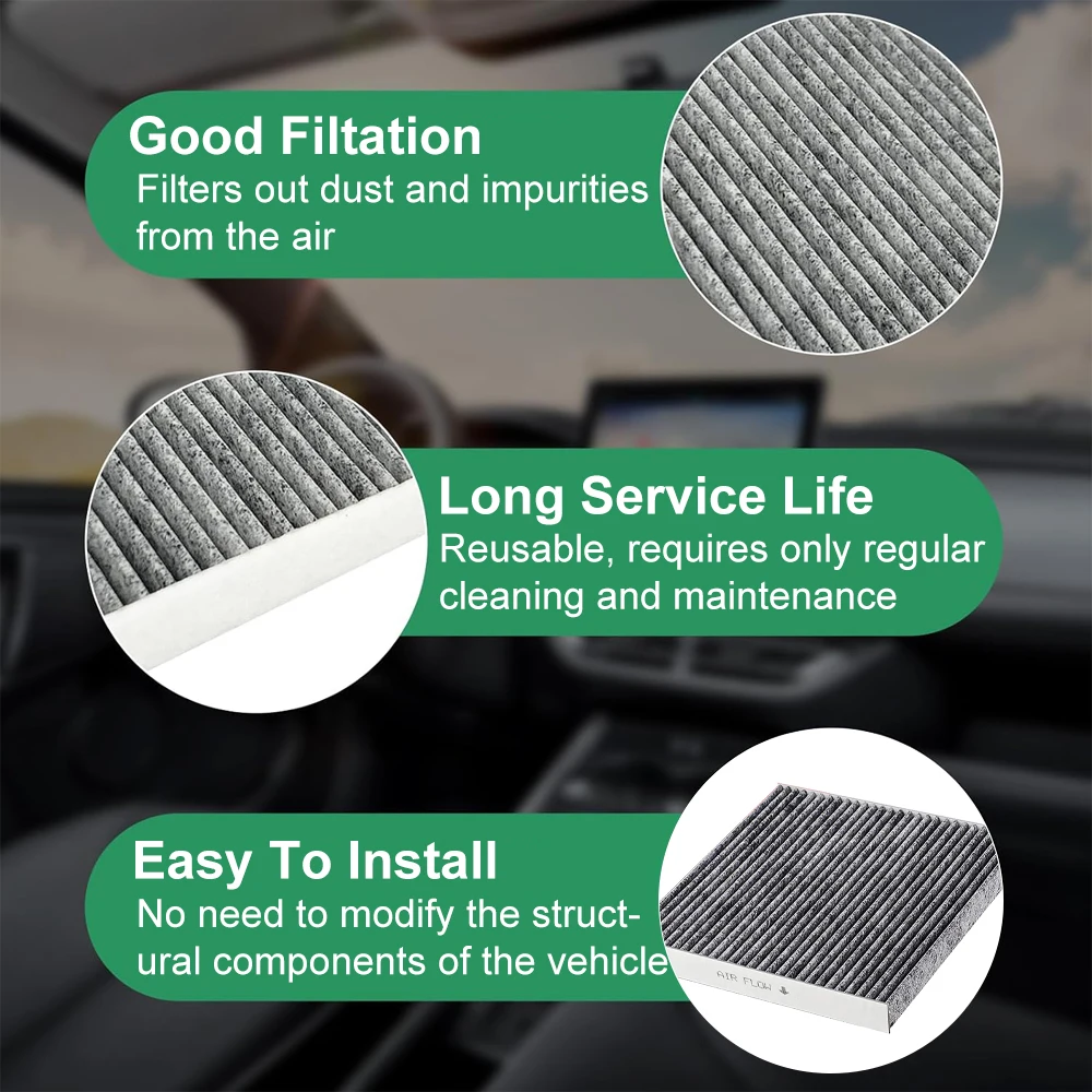 Cabin Air Filter with Activated Carbon Replacement for CP285 CF10285 For Toyota Subaru Outback Lexus Scion Land Rover Jaguar