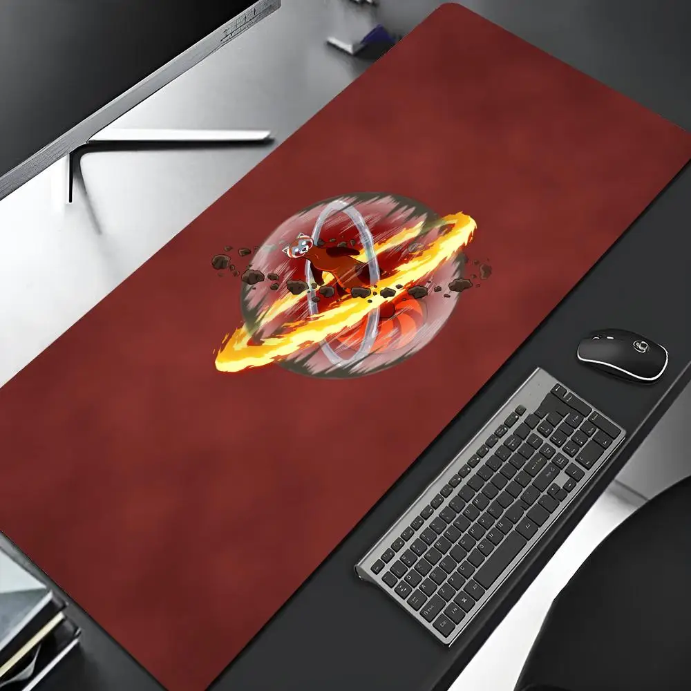 Avatar o último mestre do ar mouse pad jogos borda de bloqueio grande computador gamer grande borracha arte valorant mousepad portátil tapete de mesa