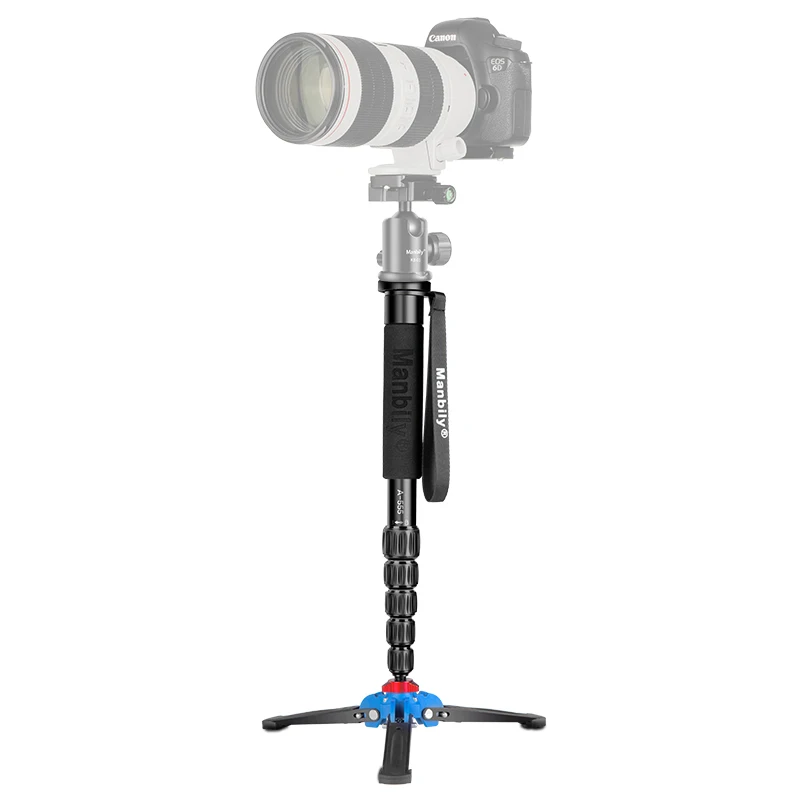 Manbily  A-555 Lightweight Monopod Travel Camera Mount Adapter Tripod stand For Nikon Sony DSLR Aluminum Photography Monopod