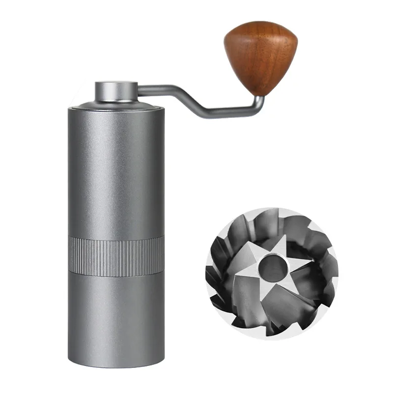 Upgraded Hand Cranked Bean Grinder, Hand Brewed Coffee Grinder, Portable Hand Ground Coffee Machine, CNC Grinder