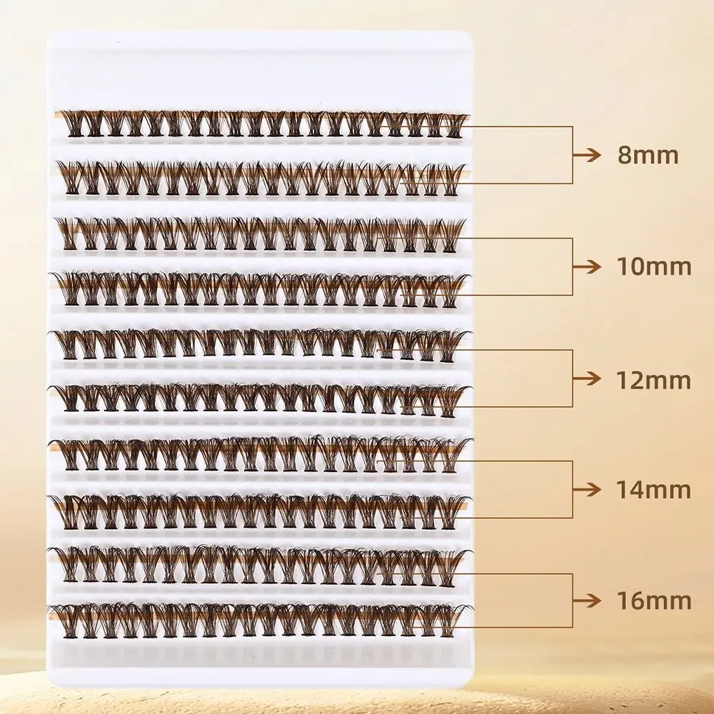 40D Brown Cluster Eyelashes 200 Clusters innesto strumento per il trucco dell'estensione delle ciglia del Volume individuale per un aspetto naturale e drammatico