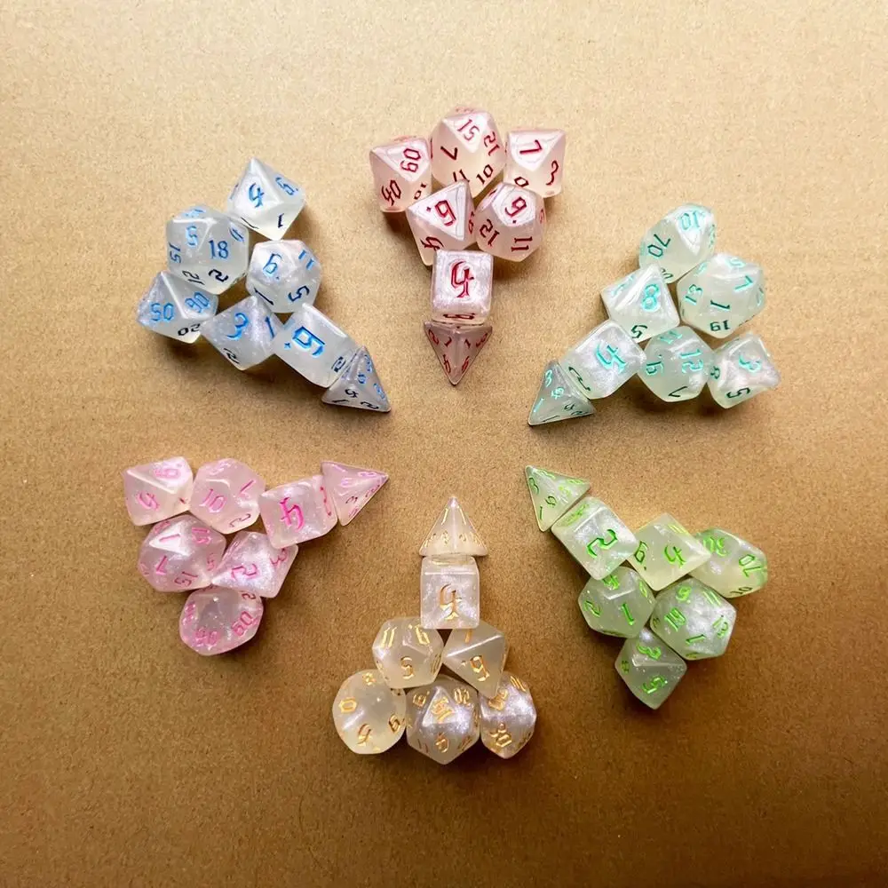 

7 шт./компл. подарок для TRPG DND 7-кратная настольная игра DND игральные кости игровые кости многогранные игральные кости