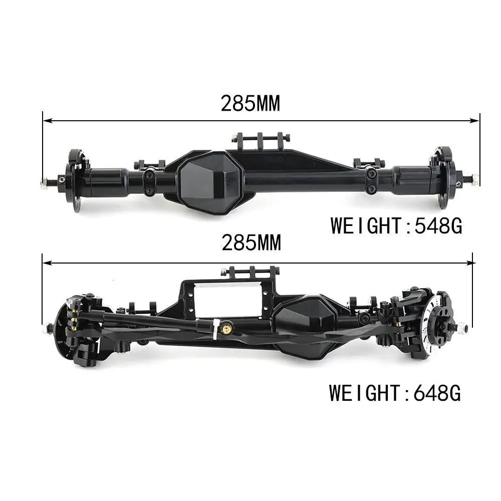 Asse anteriore e posteriore completo in metallo per Axial RBX10 Ryft 1/10 RC Crawler Car Upgrade Parts accessori