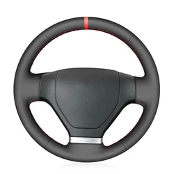 Black Faux Leather Car Steering Wheel Cover for Hyundai Tiburon 2003-2008 Coupe 2002-2008