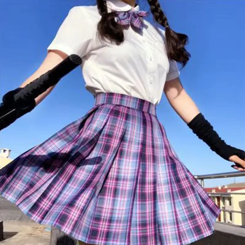 2025 Spring Summer Korean Skirt Shorts Women High Waist Sexy Mini Skirt School Short Pleated Kawaii Japanese Pink Skirt Female