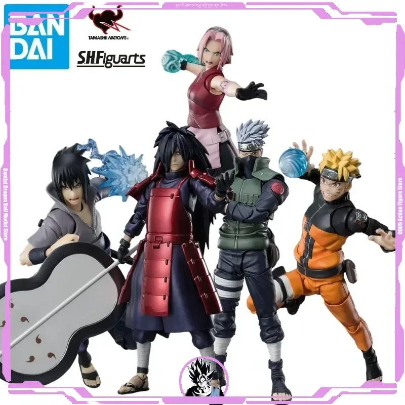 In Stock Bandai SHFiguarts 2.0 Jiraiya Kakashi Hatake No. 1 Naruto Top 99 Sasuke Orochimaru Uchiha Madara SHF Anime Figure Toy